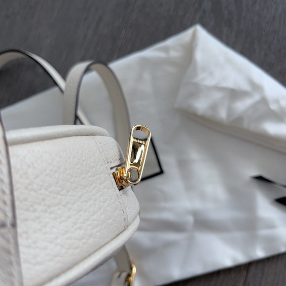 Gucci Textured Calfskin Web Mini Ophidia Round Backpack Mystic White - Picture 7 of 8